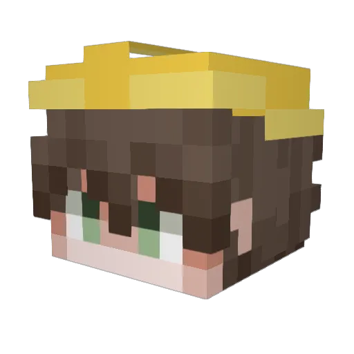 Minecraft-Avatar von b3nj1: Kopf als 3D-Render