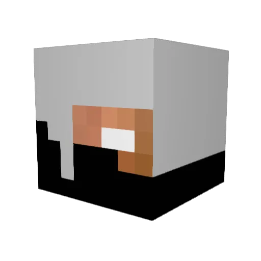 b3nj3 Minecraft avatar head, 3D render