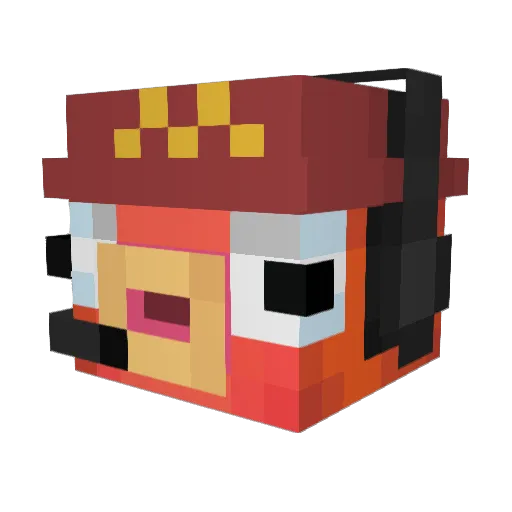 b3njah Minecraft avatar head, 3D render