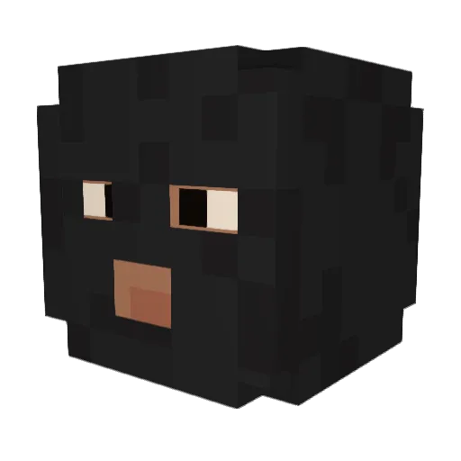 b4RK0V Minecraft avatar head, 3D render