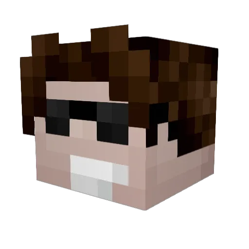 b4h_ Minecraft avatar head, 3D render