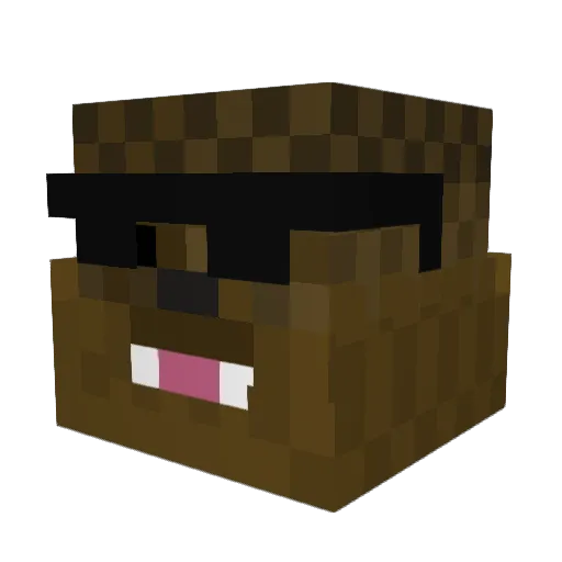 b4ndiit Minecraft avatar head, 3D render