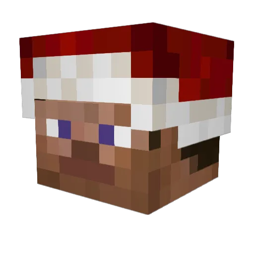 b4ptised Minecraft avatar head, 3D render