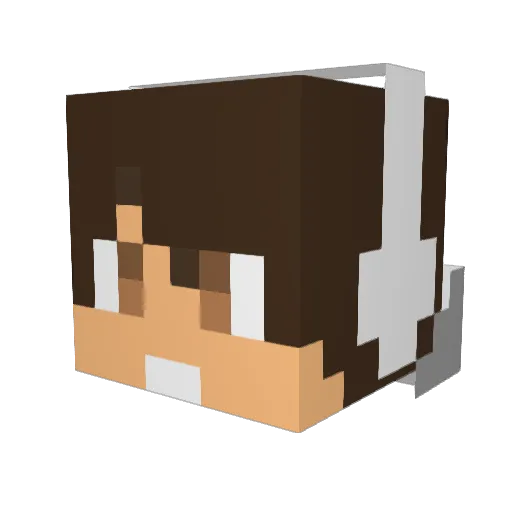b4u92 Minecraft avatar head, 3D render