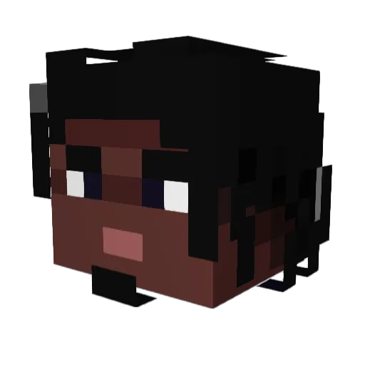 b7nzi Minecraft avatar head, 3D render