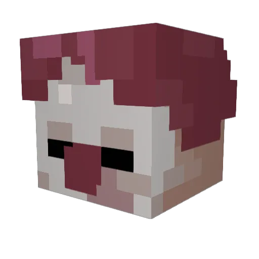 b8pka Minecraft avatar head, 3D render