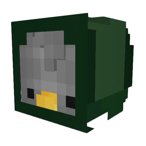 b8rd Minecraft avatar head, 3D render