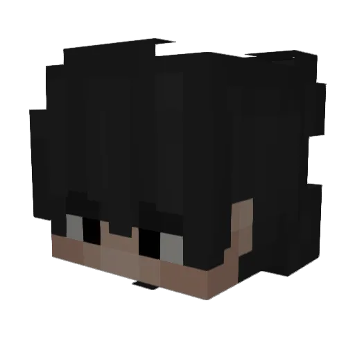 bBangg Minecraft avatar head, 3D render
