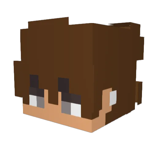 bENX34 Minecraft avatar head, 3D render