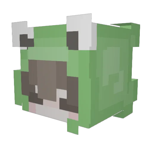 bFrog Minecraft avatar head, 3D render