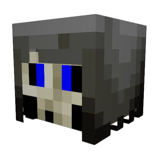 bGhosty Minecraft avatar head, 3D render