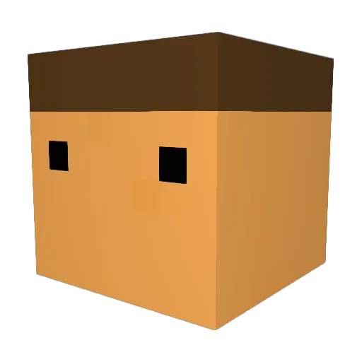 bGnYs Minecraft avatar head, 3D render