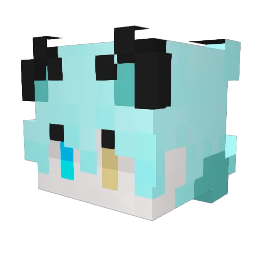 bIajah Minecraft avatar head, 3D render