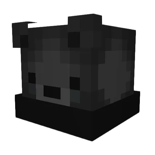 bLACKoutREAL Minecraft avatar head, 3D render