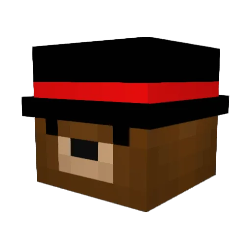 bLESSSEDx Minecraft avatar head, 3D render
