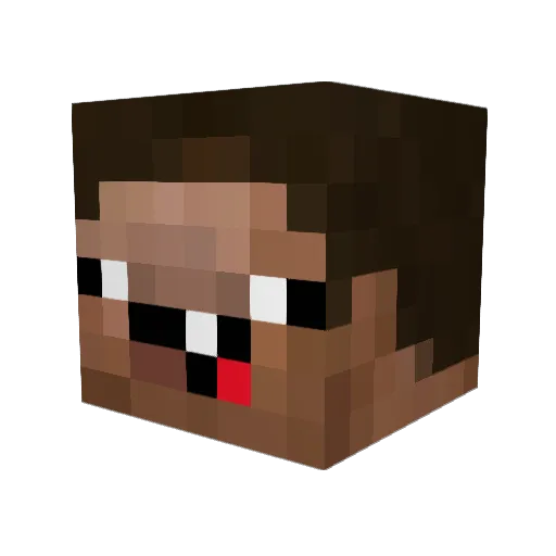 bLzMu Minecraft avatar head, 3D render