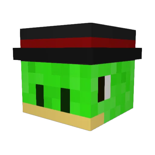bMew Minecraft avatar head, 3D render