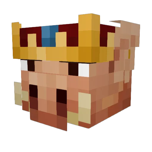 bPunch Minecraft avatar head, 3D render