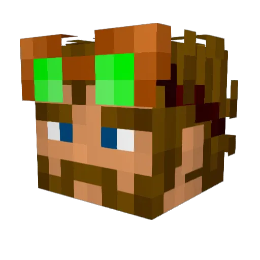 bRanN Minecraft avatar head, 3D render