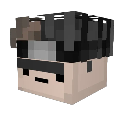 bUbAKureli Minecraft avatar head, 3D render