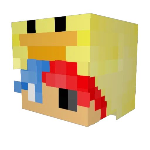 bZany Minecraft avatar head, 3D render