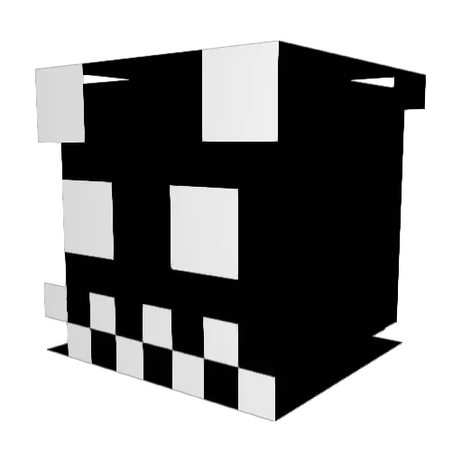 b_being Minecraft avatar head, 3D render