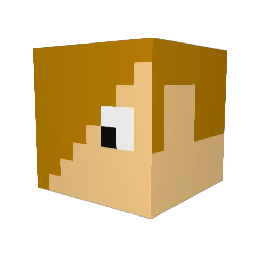 b_boy_loves_cake Minecraft avatar head, 3D render