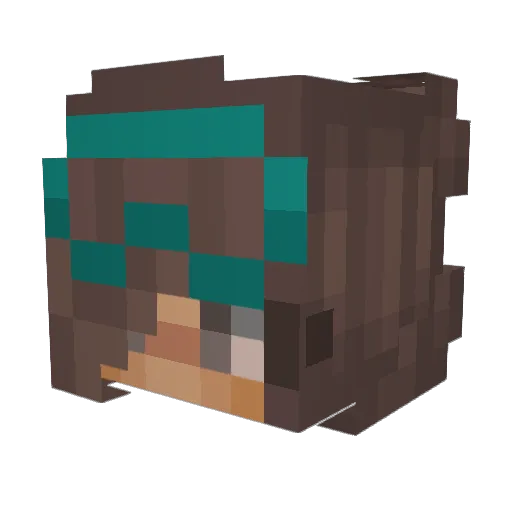 b_det Minecraft avatar head, 3D render