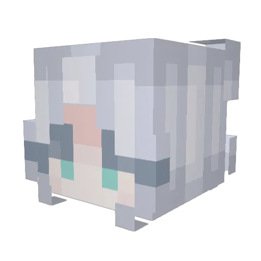 b_in0252 Minecraft avatar head, 3D render