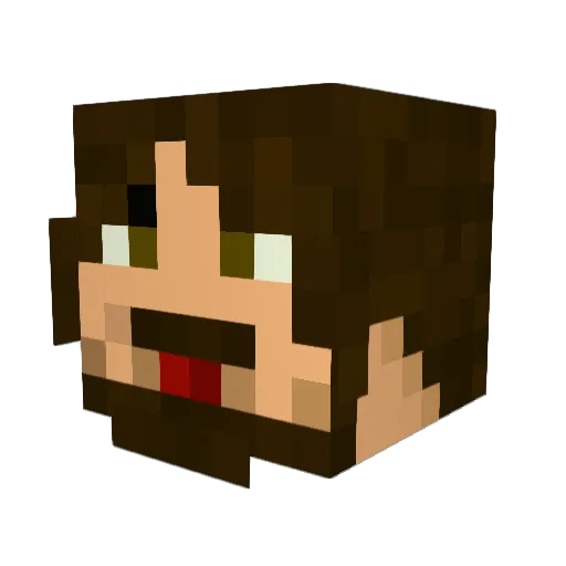 b_lenin Minecraft avatar head, 3D render
