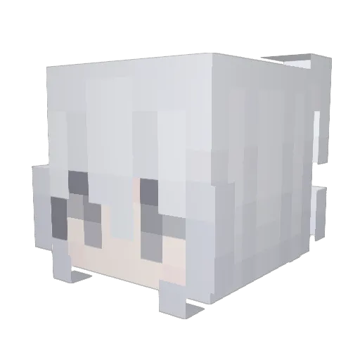 b_lla Minecraft avatar head, 3D render