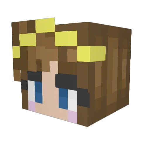 b_lucy Minecraft avatar head, 3D render