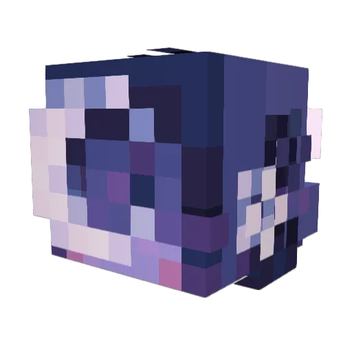 b_ren05 Minecraft avatar head, 3D render