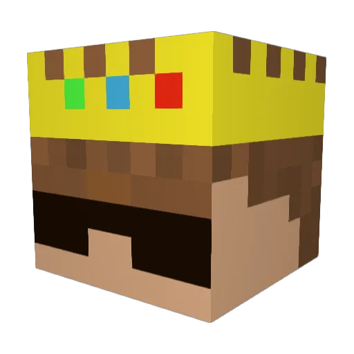 b_tt Minecraft avatar head, 3D render