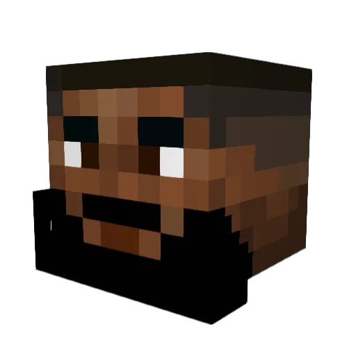 b_u_r_p Minecraft avatar head, 3D render