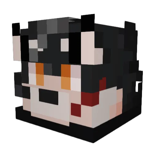 b_yjin Minecraft avatar head, 3D render