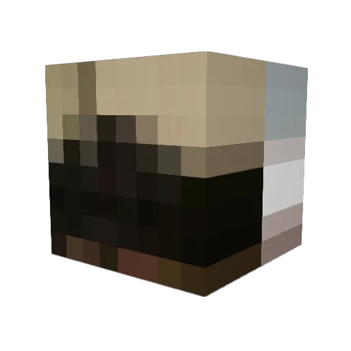 ba3b Minecraft avatar head, 3D render