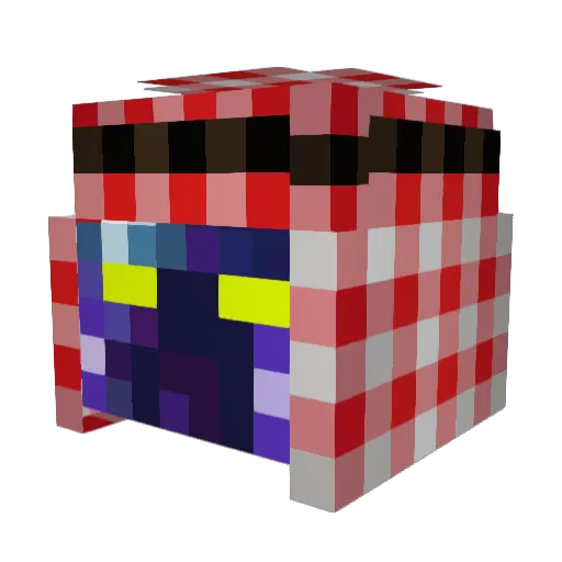 ba6oy Minecraft avatar head, 3D render