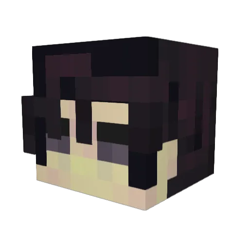 baaLu_ Minecraft avatar head, 3D render