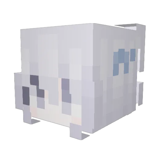 baabes Minecraft avatar head, 3D render