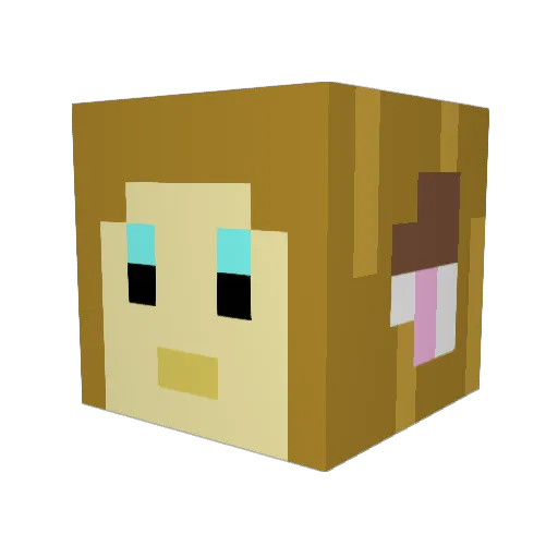 baakiwi Minecraft avatar head, 3D render