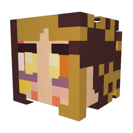 baamwoof Minecraft avatar head, 3D render