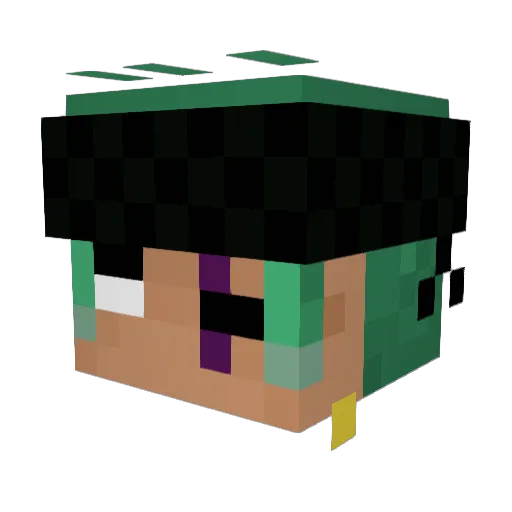 baan19 Minecraft avatar head, 3D render