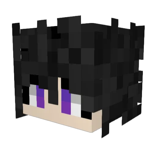 baanasnaa Minecraft avatar head, 3D render