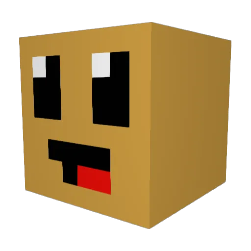 baanneana Minecraft avatar head, 3D render