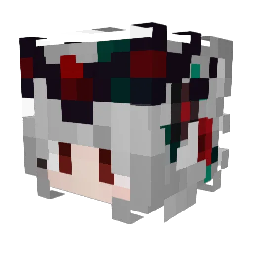 baap Minecraft avatar head, 3D render