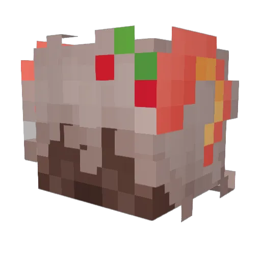 baatchalatte Minecraft avatar head, 3D render