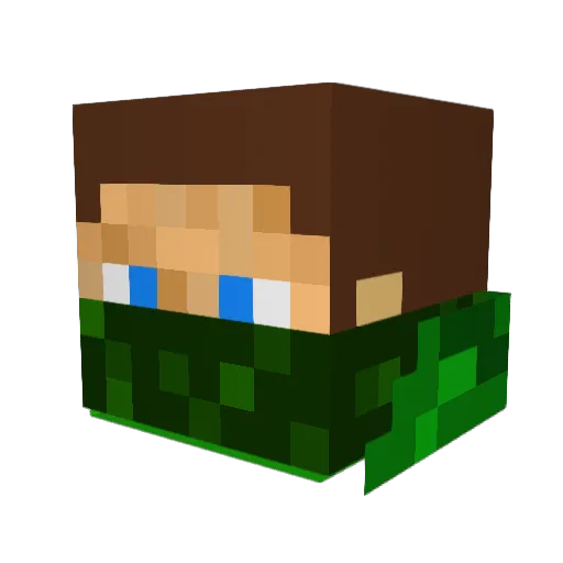 bab148 Minecraft avatar head, 3D render