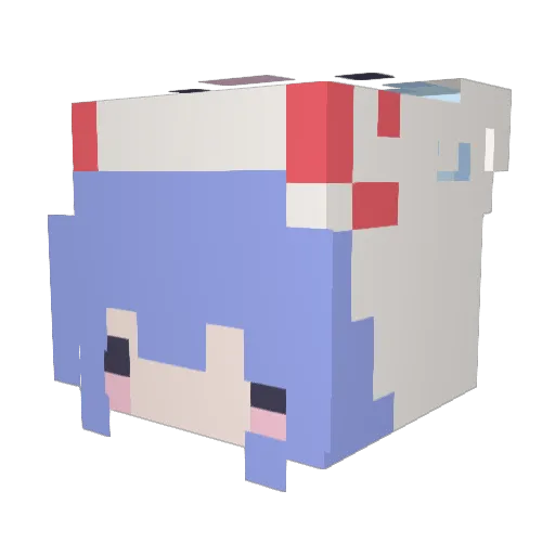 bab69 Minecraft avatar head, 3D render