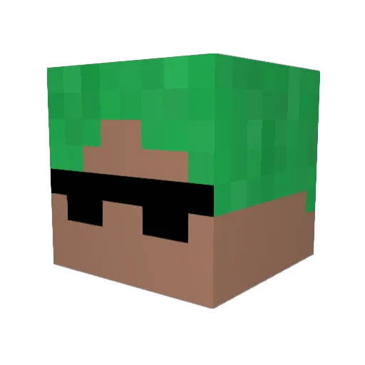 babaaan Minecraft avatar head, 3D render